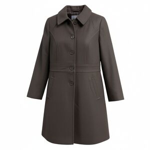 Ann Taylor Wool Blend Coat Black Petite Size 4 Knee Length Tailored Winter Jack